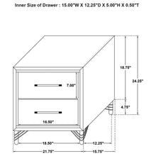 Load image into Gallery viewer, Coaster Lucia 2-drawer Nightstand Bedside Table Black