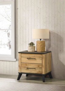 COASTER NIGHTSTAND (WEATHERED BROWN/NATURAL PINE)