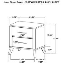 Load image into Gallery viewer, Coaster Kaywood 2-drawer Nightstand Bedside Table Natural Pine