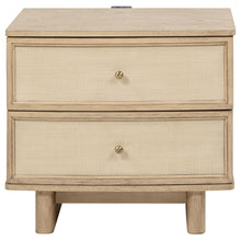 Load image into Gallery viewer, Coaster Kailani 2-drawer Nightstand Bedside Table Beige Oak