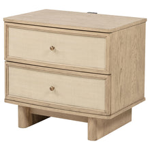 Load image into Gallery viewer, Coaster Kailani 2-drawer Nightstand Bedside Table Beige Oak