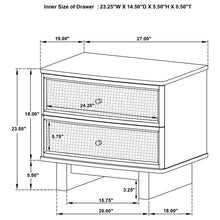 Load image into Gallery viewer, Coaster Kailani 2-drawer Nightstand Bedside Table Beige Oak