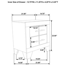 Load image into Gallery viewer, Coaster Trenton 2-drawer Nightstand Bedside Table Rustic Cream
