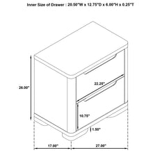 Load image into Gallery viewer, Coaster Ladera 2-drawer Nightstand Bedside Table Light Elm