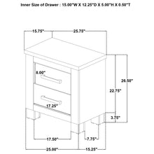 Load image into Gallery viewer, Coaster Oakglen 2-drawer Nightstand Bedside Table Weathered Oak