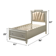 Load image into Gallery viewer, Acme Kaitlyn Full Bed W/Led &amp; Storage