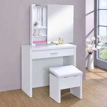 Load image into Gallery viewer, Coaster Harvey Vanity Set with Lift-Top Stool White