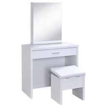 Load image into Gallery viewer, Coaster Harvey Vanity Set with Lift-Top Stool White