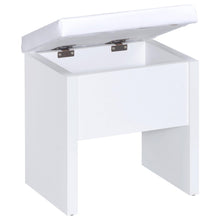 Load image into Gallery viewer, Coaster Harvey Vanity Set with Lift-Top Stool White