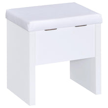 Load image into Gallery viewer, Coaster Harvey Vanity Set with Lift-Top Stool White