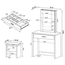 Load image into Gallery viewer, Coaster Harvey Vanity Set with Lift-Top Stool White