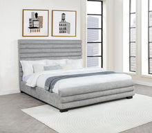 Load image into Gallery viewer, Coaster Patricia 58-inch Boucle Upholstered Eastern King Bed Grey