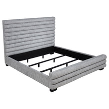 Load image into Gallery viewer, Coaster Patricia 58-inch Boucle Upholstered Eastern King Bed Grey