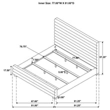 Load image into Gallery viewer, Coaster Patricia 58-inch Boucle Upholstered Eastern King Bed Grey