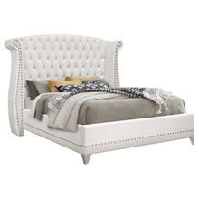 Load image into Gallery viewer, Coaster Barzini Upholstered Eastern King Wingback Bed White