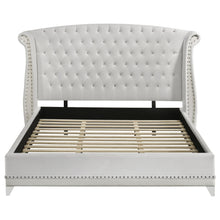 Load image into Gallery viewer, Coaster Barzini Upholstered Eastern King Wingback Bed White