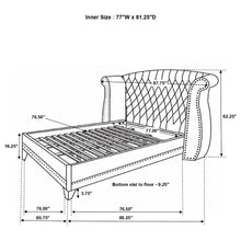 Load image into Gallery viewer, Coaster Barzini Upholstered Eastern King Wingback Bed White