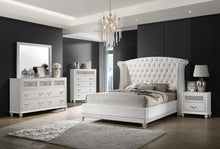Load image into Gallery viewer, Coaster Barzini Upholstered Eastern King Wingback Bed White