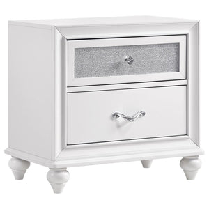 Coaster Barzini White Queen Bedroom Set (4 PC)