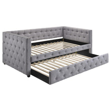 Load image into Gallery viewer, Coaster Mockern Upholstered Twin Daybed with Trundle Grey