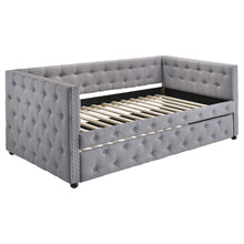 Load image into Gallery viewer, Coaster Mockern Upholstered Twin Daybed with Trundle Grey