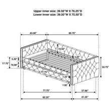 Load image into Gallery viewer, Coaster Mockern Upholstered Twin Daybed with Trundle Grey
