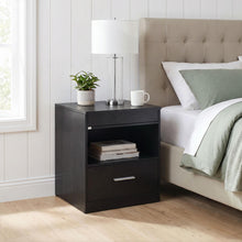 Load image into Gallery viewer, Coaster Fabre 1-drawer Extendable Top Nightstand Bedside Table Black Ash