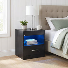 Load image into Gallery viewer, Coaster Fabre 1-drawer Extendable Top Nightstand Bedside Table Black Ash