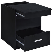 Load image into Gallery viewer, Coaster Fabre 1-drawer Extendable Top Nightstand Bedside Table Black Ash
