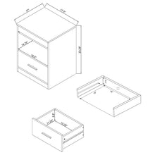 Load image into Gallery viewer, Coaster Fabre 1-drawer Extendable Top Nightstand Bedside Table Black Ash