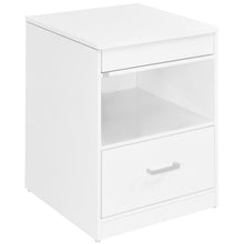 Load image into Gallery viewer, Coaster Fabre 1-drawer Extendable Top Nightstand Bedside Table White High Gloss