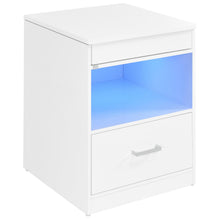 Load image into Gallery viewer, Coaster Fabre 1-drawer Extendable Top Nightstand Bedside Table White High Gloss
