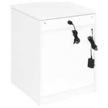 Load image into Gallery viewer, Coaster Fabre 1-drawer Extendable Top Nightstand Bedside Table White High Gloss
