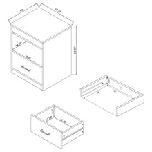 Load image into Gallery viewer, Coaster Fabre 1-drawer Extendable Top Nightstand Bedside Table White High Gloss