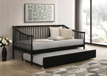 Load image into Gallery viewer, Coaster Delgado Windsor Twin Wood Daybed with Trundle Black