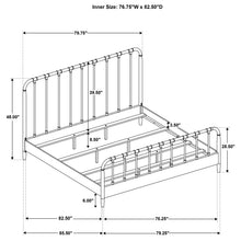 Load image into Gallery viewer, Coaster Rocco All Wood Water Pipe Open Frame Eastern King Bed Dark Bronze