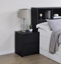 Load image into Gallery viewer, Coaster Westpark 2-drawer Nightstand LED Lights and USB Black