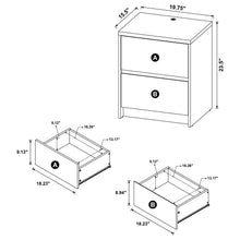 Load image into Gallery viewer, Coaster Westpark 2-drawer Nightstand LED Lights and USB Black