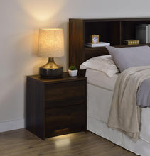 Load image into Gallery viewer, Coaster Westpark 2-drawer Nightstand LED Lights and USB Dark Pine