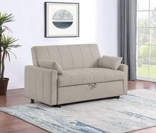 Load image into Gallery viewer, Coaster Portland Boucle Upholstered Sleeper Sofa Bed Latte