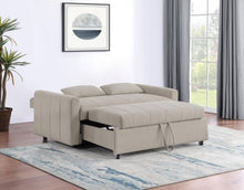 Load image into Gallery viewer, Coaster Portland Boucle Upholstered Sleeper Sofa Bed Latte