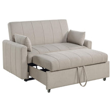Load image into Gallery viewer, Coaster Portland Boucle Upholstered Sleeper Sofa Bed Latte
