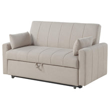 Load image into Gallery viewer, Coaster Portland Boucle Upholstered Sleeper Sofa Bed Latte
