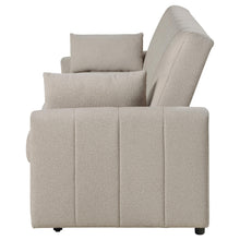 Load image into Gallery viewer, Coaster Portland Boucle Upholstered Sleeper Sofa Bed Latte
