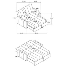 Load image into Gallery viewer, Coaster Portland Boucle Upholstered Sleeper Sofa Bed Latte