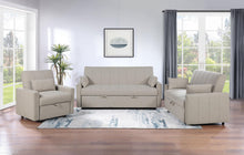 Load image into Gallery viewer, Coaster Portland Boucle Upholstered Sleeper Sofa Bed Latte