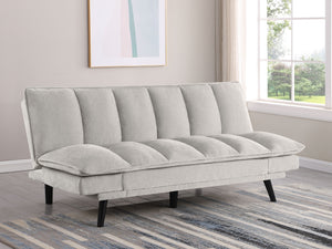 COASTER SOFA BED (LIGHT GREY CHENILLE)