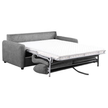 Load image into Gallery viewer, Coaster Rylie Upholstered Sofa Sleeper with Queen Mattress Grey