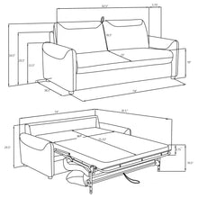 Load image into Gallery viewer, Coaster Rylie Upholstered Sofa Sleeper with Queen Mattress Grey