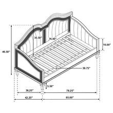 Load image into Gallery viewer, Coaster Evangeline Upholstered Twin Daybed Silver Oak